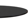 Mesa de Jantar Tulipa Saarinen Redonda 100cm + Vidro 6mm Temperado - Laqueada - Preto - 2