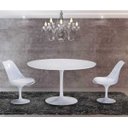 Ver imagem 1 de Mesa de Jantar Tulipa Saarinen Redonda 107cm - Laqueada - Branco