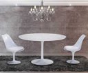 Ver imagem 1 de Mesa de Jantar Tulipa Saarinen Redonda 107cm - Laqueada - Branco