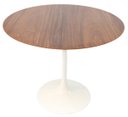 Ver imagem 1 de Mesa de Jantar Tulipa Saarinen Redonda 100cm - Imbuia - Branco