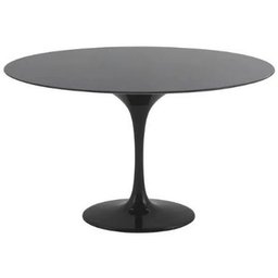 Mesa de Jantar Tulipa Saarinen Redonda 110cm - Laqueada - Preto - 1
