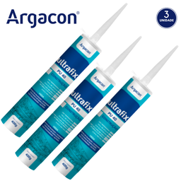 Adesivo Selante Pu 40 Branco 400g Argacon Kit 3 Unidades - 2