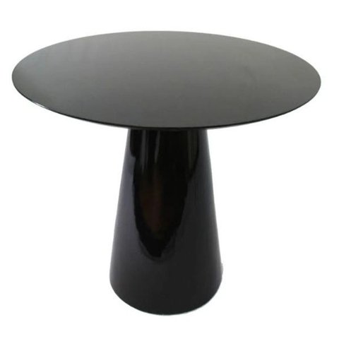 Mesa de Jantar Cone 80cm - Laqueada - Preto