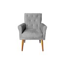 Ver imagem 2 de Poltrona Decorativa Bia Suede Cinza