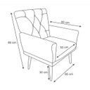 Ver imagem 4 de Poltrona Decorativa Bia Suede Cinza