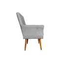 Ver imagem 3 de Poltrona Decorativa Bia Suede Cinza