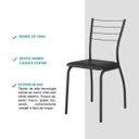 Ver imagem 3 de Kit 2 Cadeiras Tubo Preto Napa Preta Carraro