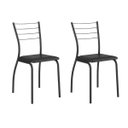 Ver imagem 1 de Kit 2 Cadeiras Tubo Preto Napa Preta Carraro