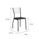 Ver imagem 2 de Kit 2 Cadeiras Tubo Preto Napa Preta Carraro