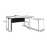 Mesa Escrivaninha Em L 1600 Y37 Conect Nogal/preto Artany - 3
