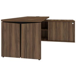 Mesa Escrivaninha Em L 1600 Y37 Conect Nogal/preto Artany - 5