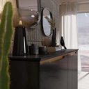 Ver imagem 4 de Buffet Quatro Portas Flow Preto/Freijó – EJ Móveis