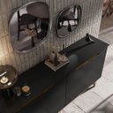 Ver imagem 5 de Buffet Quatro Portas Flow Preto/Freijó – EJ Móveis
