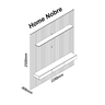 Painel Home Para TV´s até 85” Ripado Nobre Soft 230 Naturale Off White Gelius - 3