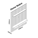 Ver imagem 3 de Painel Home Para TV´s até 85” Ripado Nobre Soft 230 Naturale Off White Gelius