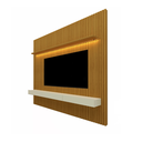 Ver imagem 2 de Painel Home Para TV´s até 85” Ripado Nobre Soft 230 Naturale Off White Gelius