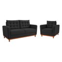 Ver imagem 2 de Kit Sofá 2 Lugares e 1 Poltrona Luxo Moderno Sala de Estar Suede Samuel