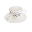 Ver imagem 4 de Jogo de Xícaras e Pires 12 Peças Estampa Rosa