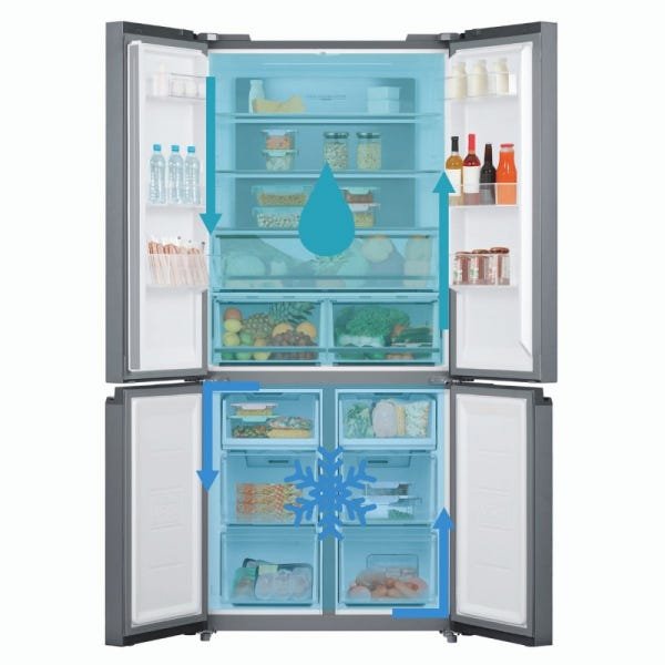 Geladeira/Refrigerador French Door Inverter Midea 482 Litros Frost Free Inox MD-RF556FGA - 110V - 6