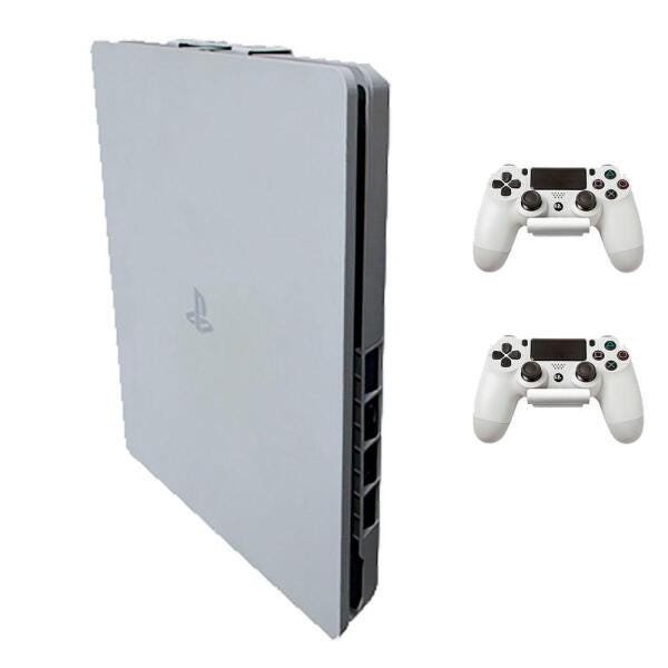 Kit Suporte De Parede Para Playstation 4 Slim e 2 Controles