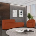 Ver imagem 2 de Sofá 4 Lugares Orgânico 220cm Morgan e Poltrona Lua Bouclê Terracota D03 - D'Rossi