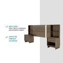 Ver imagem 4 de Cabeceira Casal Extensível e Mesa Lateral Madeirada Carraro