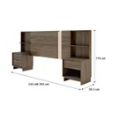 Ver imagem 2 de Cabeceira Casal Extensível e Mesa Lateral Madeirada Carraro
