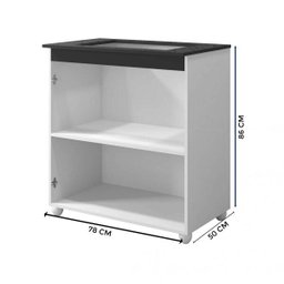 Balcão de Cozinha para Cooktop 2 Portas Fox Arte Móveis - 4