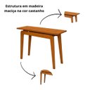 Ver imagem 3 de Aparador Diamante 120cm Madeira Castanho para Sala Entrada Corredor Moderno Elegante