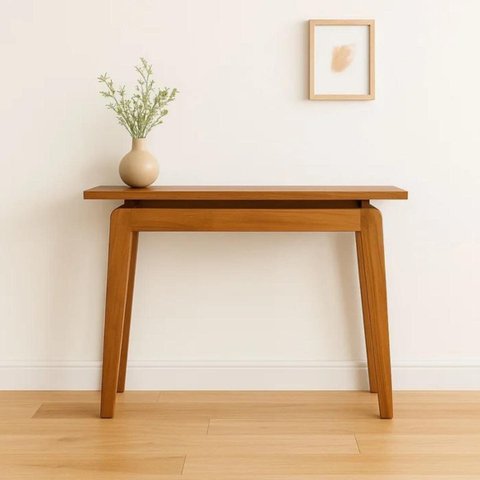 Aparador Diamante 120cm Madeira Castanho para Sala Entrada Corredor Moderno Elegante