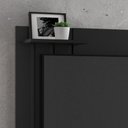 Ver imagem 3 de Kit Sala Painel Tv de até 48 Polegadas Dubai Com Nicho e Aparador Buffet Retrô 2 Portas Preto