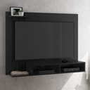 Ver imagem 2 de Kit Sala Painel Tv de até 48 Polegadas Dubai Com Nicho e Aparador Buffet Retrô 2 Portas Preto