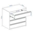 Ver imagem 3 de Cômoda 4 Gavetas MDF com Puxador Embutido