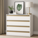 Ver imagem 1 de Cômoda 4 Gavetas MDF com Puxador Embutido