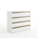 Ver imagem 2 de Cômoda 4 Gavetas em MDF Select Branco