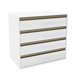 Cômoda 4 Gavetas MDF com Puxador Embutido  - 1