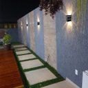 Ver imagem 6 de 4 Arandela Externas Preta 2 Fachos 4 Aletas Parede Alz35