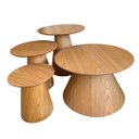 Ver imagem 1 de Conjunto de Mesas Laterais e Centro Cone Redonda Freijó