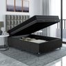 Cama Box Baú Viúva + Colchão Espuma D20 - 56x128x188cm - e-Shop Casa - Suede Preto - 4