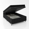 Cama Box Baú Viúva + Colchão Espuma D20 - 56x128x188cm - e-Shop Casa - Suede Preto - 6