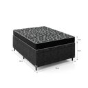 Ver imagem 2 de Cama Box Baú Viúva + Colchão Espuma D20 - 56x128x188cm - e-Shop Casa - Suede Preto