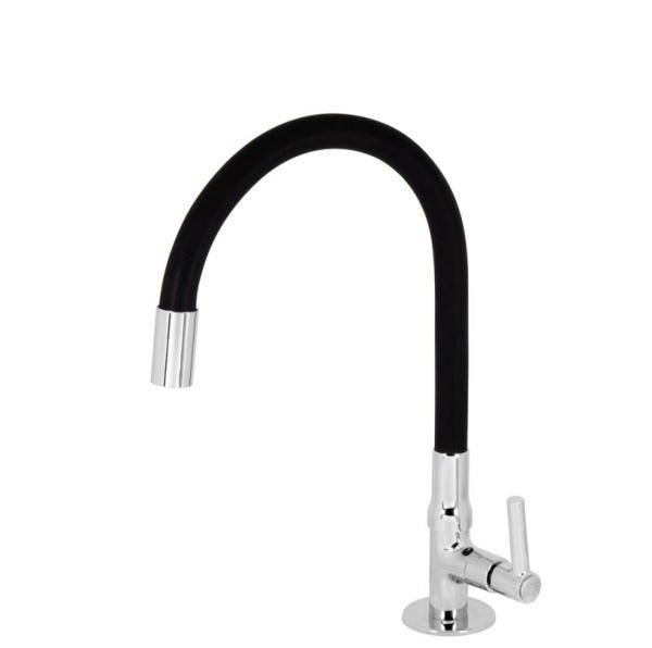Torneira Cozinha Banca Talita Bica Flexível Black 2196 C-100 - 1