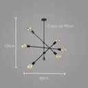 Ver imagem 2 de Pendente Bella Ipanema 68x139cm 6x E27 Preto RM004B