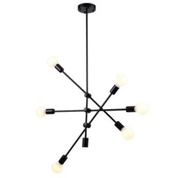 Pendente Bella Ipanema 68x139cm 6x E27 Preto RM004B - 1