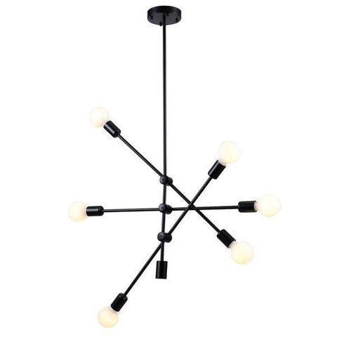 Pendente Bella Ipanema 68x139cm 6x E27 Preto RM004B