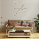 Ver imagem 3 de Pendente Bella Ipanema 68x139cm 6x E27 Dourado RM004G