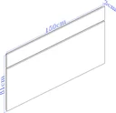 Ver imagem 3 de Cabeceira Casal 100% MDF 150cm Lara Branco