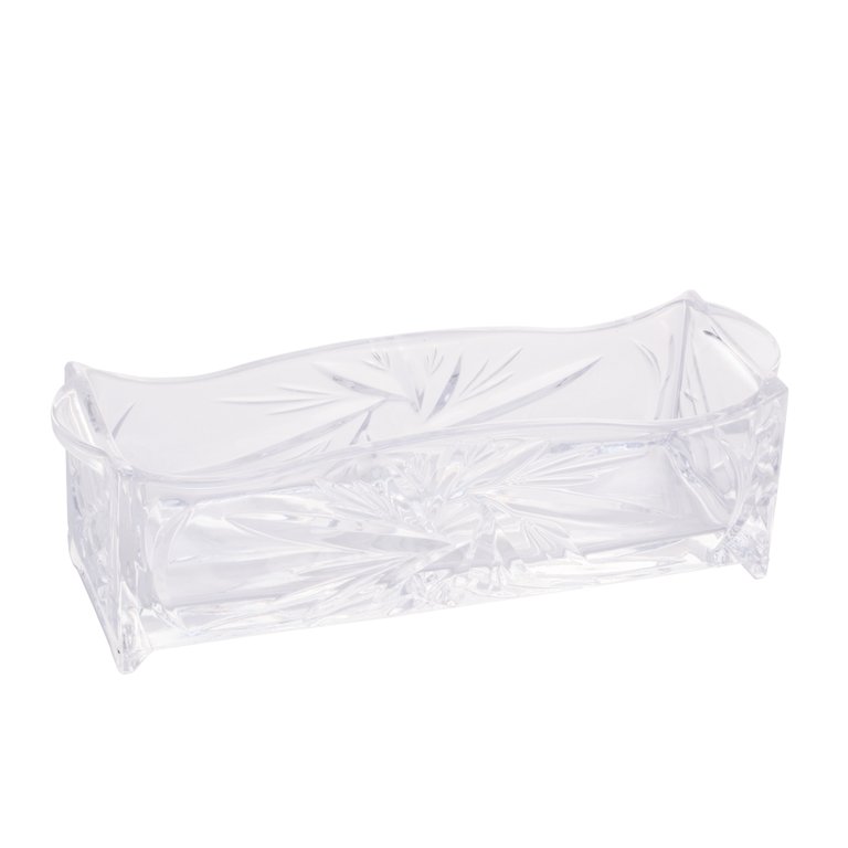 Porta Talheres de Cristal Prima Transparente 27x8cm Lyor Porta Talheres de Cristal Prima Transparente 27x8cm Lyor