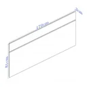 Ver imagem 3 de  Cabeceira Queen MDF 170cm Lara Branco