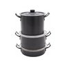 Kit Feijoada 3 Peças Caldeirão Panela Frigideira Cor: Preto - 1